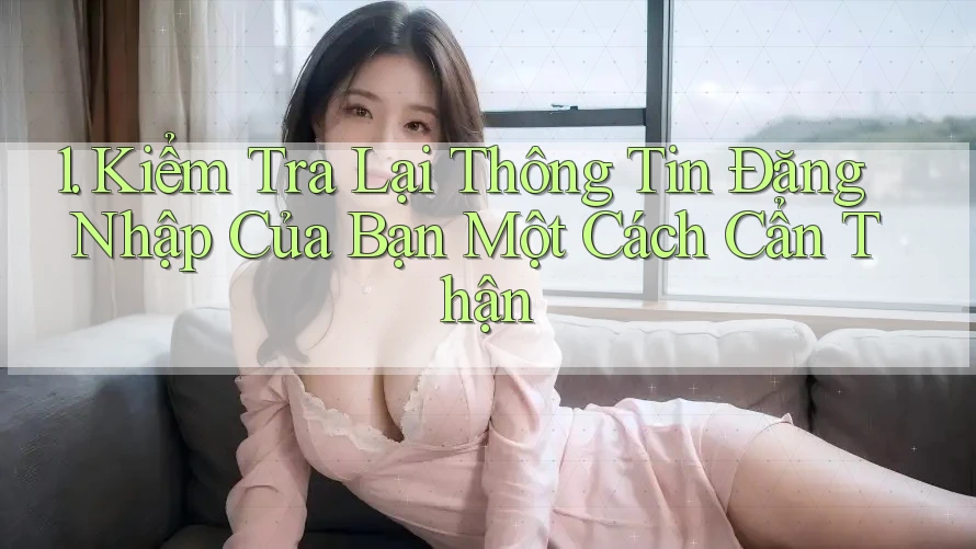 1. Kiểm Tra Lại Thông Tin Đăng Nhập Của Bạn Một Cách Cẩn Thận