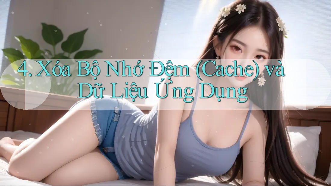 4. Xóa Bộ Nhớ Đệm (Cache) và Dữ Liệu Ứng Dụng