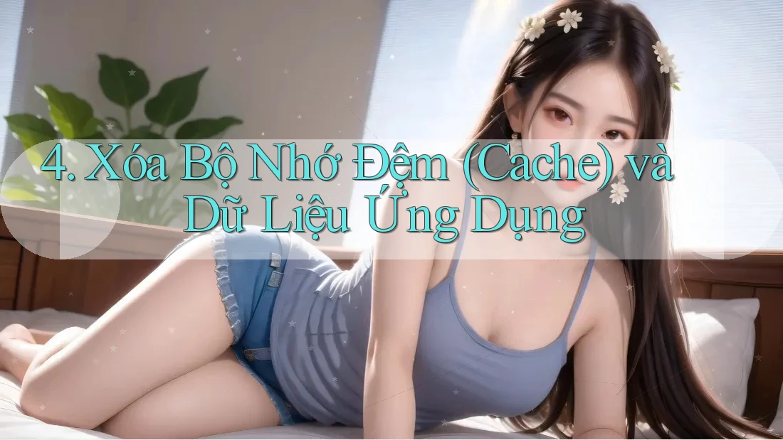 4. Xóa Bộ Nhớ Đệm (Cache) và Dữ Liệu Ứng Dụng