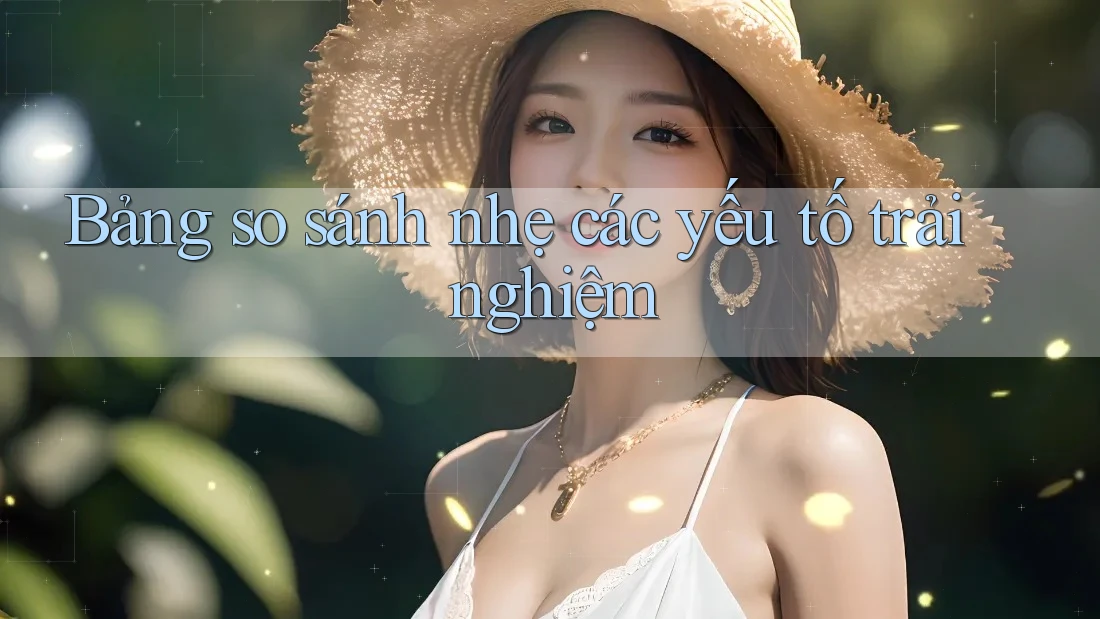 Bảng so sánh nhẹ các yếu tố trải nghiệm Bảng so sánh nhẹ các yếu tố trải nghiệm