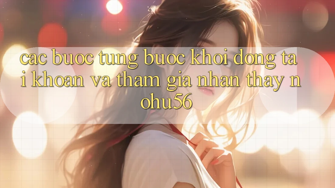 Các bước Từng Bước Khởi động tài khoản Và Tham Gia Nhận thấy nohu56 Các bước Từng Bước Khởi động tài khoản Và Tham Gia Nhận thấy nohu56