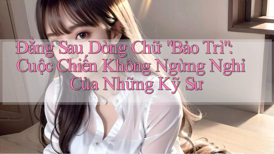 Đằng Sau Dòng Chữ “Bảo Trì”: Cuộc Chiến Không Ngừng Nghỉ Của Những Kỹ Sư Đằng Sau Dòng Chữ “Bảo Trì”: Cuộc Chiến Không Ngừng Nghỉ Của Những Kỹ Sư